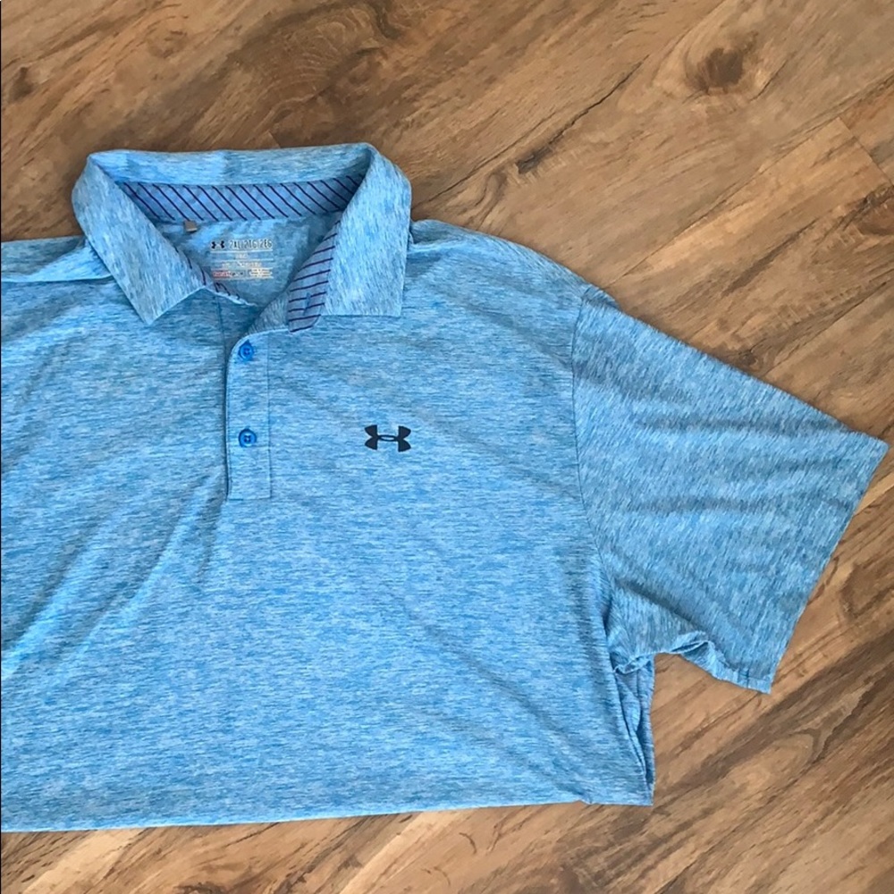 Under Armour Blue Heather Polo Shirt